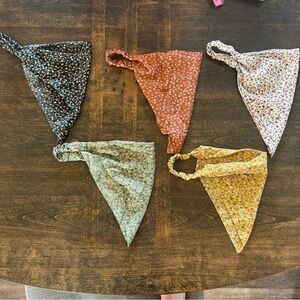 Set of 5 Floral Hair Bandanas